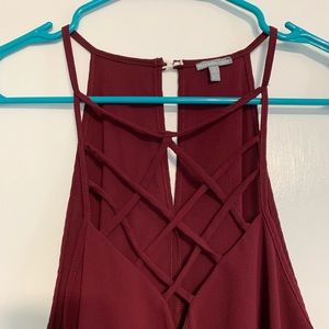 Charlotte Russe Large Maroon Tank Top